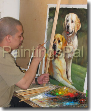 Processing example of realism Pet Portrait Reproduction by Artist JY Li / view more our portrait samples