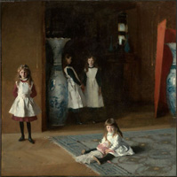 Original oil painting - Daughter of Edward Darley Boit by Sargent