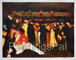 Oil painting process of Le Moulin de la Galette by Pablo Picasso Step 3 / see more stock Picasso reproductions 