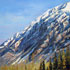 Oil painting from photograph #112 Snow Mountains
