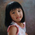 Oil portrait painting from photograph #120 Chinese girl