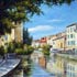 Oil painting from photo #150 European Town