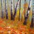 Landscape oil painting from photo samples #172 trees
