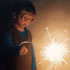 Portrait sample #200 boy playing fireworks