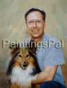 Plain portrait background B2 - light dusty green/brown