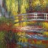 Monet oil painting reproductions #106 Water Garden and the Japanese Footbridge, 1900 by Claude Monet reproduced by PaintingsPal painter TJ