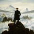 Oil painting reproductions #141 Wanderer above the Sea of Fog, 1817-1818, by Caspar David Friedrich ( German painter,1774-1840) and reproduced by PaintingsPal artist LB Zhu
