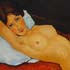 Oil painting reproductions #146 Reclining Nude, 1917 by Amedeo Modigliani (Italian, 1884–1920) and reproduced by PaintingsPal painter ZLB