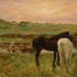 Reproduction Art Works #188 Horses in a Meadow by Edgar Degas (French, 1834—1917)  and reproduced by PaintingsPal painter ZLB in Feb 2009