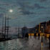 Oil painting reproduction #64 City Docks by Moonlight by John Atkinson Grimshaw