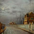 Oil painting reproduction #94 Old English House, Moonlight after Rain by John Atkinson Grimshaw