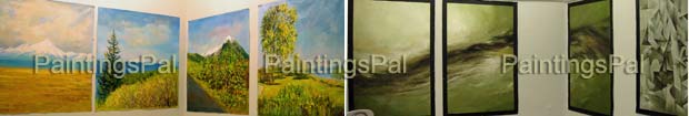 Oversized paintings that can be tri-panel paintings in any size within reason