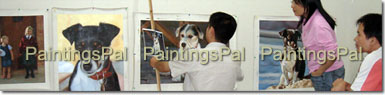 PaintingsPal Portrait Artists making the portrait paintings