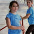 Portrait sample #201 girls cleaning up the horse pen