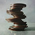 Still life oil painting from photo - sample #225 stacked coins