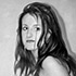 Portrait from photo sample #59 Young Lady in black and white colour