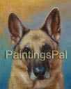 Plain portrait background B5 - medium blue/orange