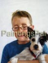 Plain portrait background B6 - white/bluish-grey