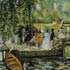 Oil painting reproductions #109 La Grenouillere, 1869 by Pierre Auguste Renoir and reproduced by PaintingsPal painter LB Zhu
