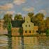 Masterpiece reproductions #193 The House on the River Zaan in Zaandam, 1871 by Claude Monet (French, 1840–1926) and reproduced by our painter WXD in Feb 2009