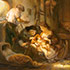 Reproduction Oil Painting #74 Holy Family, 1640 by Rembrandt van Rijn