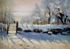 stock reproduction oil painting #148 The Magpie by Monet reproduced by TJ