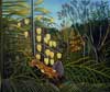 Masterpiece oil painting reproduction #228 Battle Between Tiger and Bull in a tropical Forest Herm 1908 by Henri Rousseau (sold)